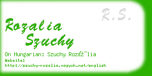 rozalia szuchy business card